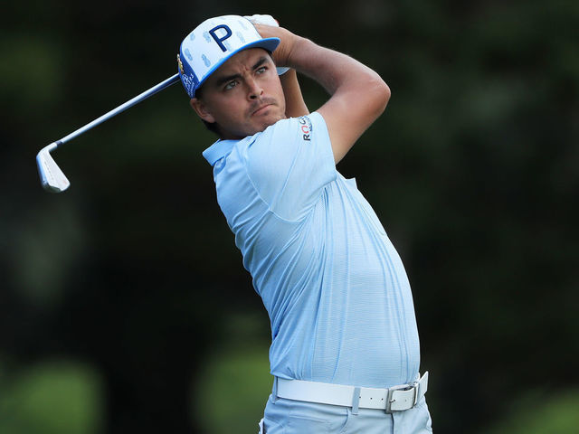 KAPALUA, HAWAII - JANUARY 04: Rickie Fowler of the United States plays his shot from the second tee during the third round of the Sentry Tournament Of Champions at the Kapalua Plantation Course on January 04, 2020 in Kapalua, Hawaii.