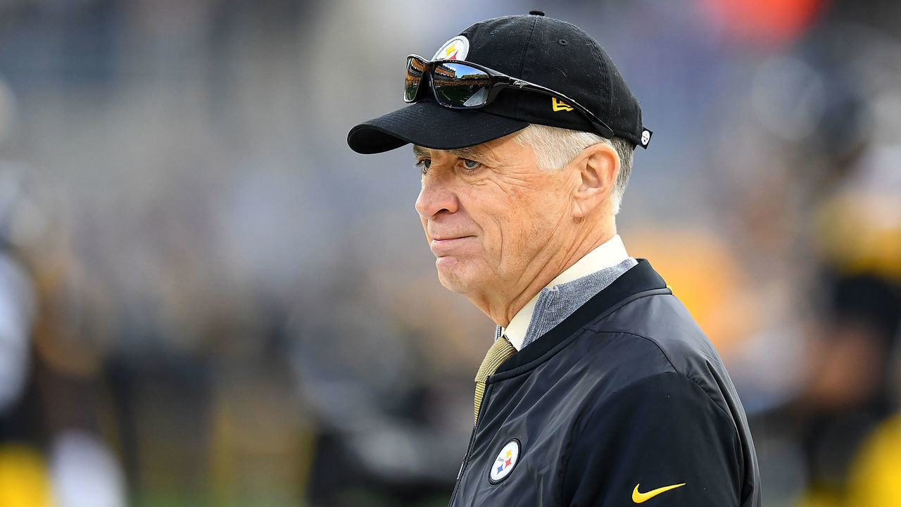 PITTSBURGH, PA - NOVEMBER 10: Owner Art Rooney ll of the Pittsburgh Steelers looks on during warmups prior to the game agains the Los Angeles Rams at Heinz Field on November 10, 2019 in Pittsburgh, Pennsylvania.