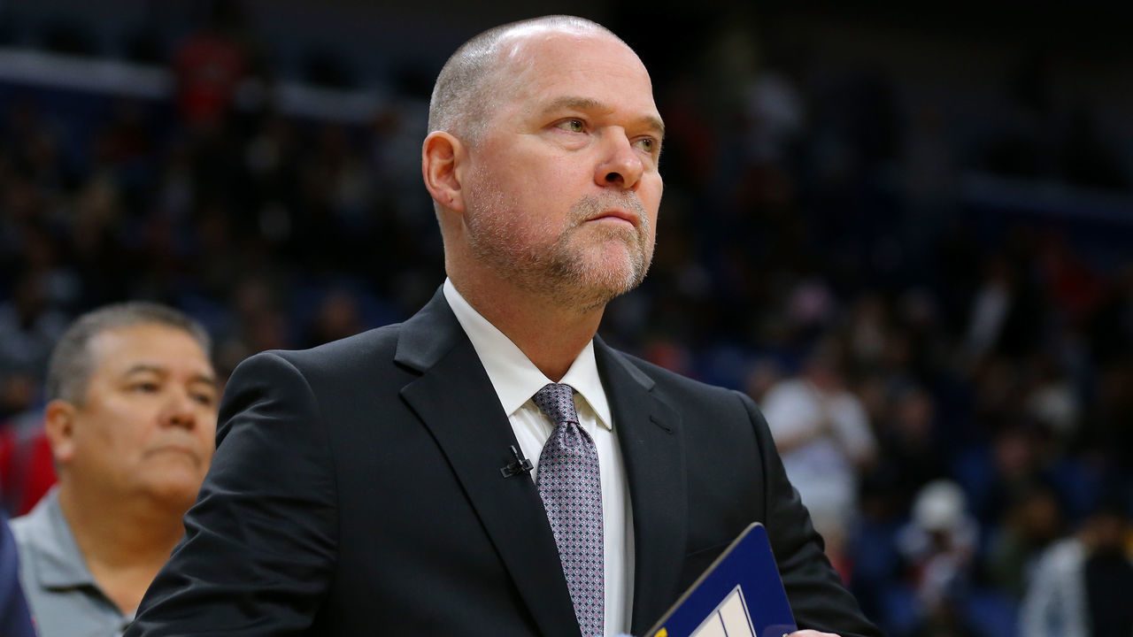 NEW ORLEANS, LOUISIANA - OCTOBER 31: Head coach Michael Malone of the Denver Nuggets reacts during a game against the New Orleans Pelicans at the Smoothie King Center on October 31, 2019 in New Orleans, Louisiana.