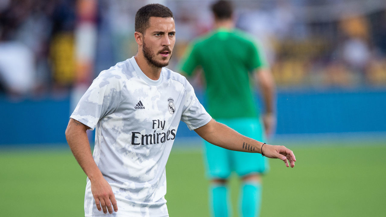 Eden Hazard of Real Madrid during the pre-season friendly match between AS Roma and Real Madrid at Stadio Olimpico, Rome, Italy on 11 August 2019