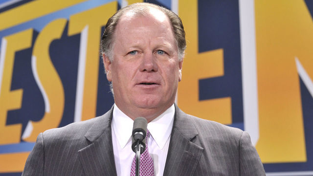 EAST RUTHERFORD, NJ - FEBRUARY 16: Mark Lamping attends a press conference to announce a major international event at MetLife Stadium on February 16, 2012 in East Rutherford, New Jersey.