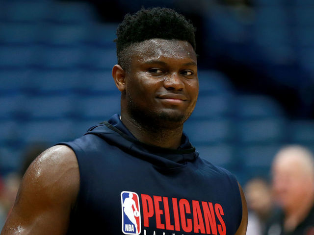 NEW ORLEANS, LOUISIANA - JANUARY 08: Zion Williamson #1 of the New Orleans Pelicans stands on the court priro to the start of a NBA game against the Chicago Bulls at Smoothie King Center on January 08, 2020 in New Orleans, Louisiana.