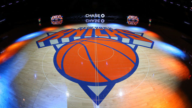 NEW YORK, NY - FEBRUARY 6: A general view of the New York Knicks logo before a game against the Los Angeles Lakers on February 6, 2017 at Madison Square Garden in New York City, New York. NOTE TO USER: User expressly acknowledges and agrees that, by downloading and/or using this photograph, user is consenting to the terms and conditions of the Getty Images License Agreement. Mandatory Copyright Notice: Copyright 2017 NBAE