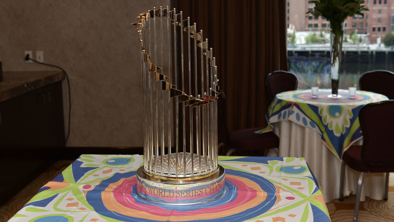 BOSTON, MA - MAY 04: The Boston Red Sox 2018 World Series Trophy is seen at the Boston Arts Academy Foundation's annual BAA Honors Gala at InterContinental Boston on May 4, 2019 in Boston, Massachusetts. In October 2018 Boston Arts Academy is the city's only public high school for visual and performing arts and broke ground on a new $125 million facility scheduled to open in 2021.