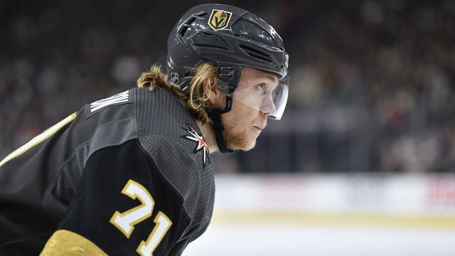 LAS VEGAS, NEVADA - DECEMBER 31: William Karlsson #71 of the Vegas Golden Knights skates during the first period against the Anaheim Ducks at T-Mobile Arena on December 31, 2019 in Las Vegas, Nevada.