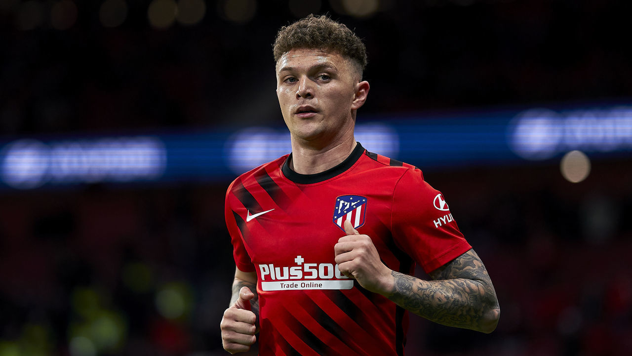 MADRID, SPAIN - JANUARY 04: Kieran Trippier of Club Atletico de Madrid looks on prior the game during the Liga match between Club Atletico de Madrid and Levante UD at Wanda Metropolitano on January 04, 2020 in Madrid, Spain.
