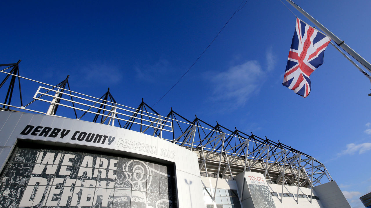 DERBY, ENGLAND - DECEMBER 14: A general view of Pride Park during the Sky Bet Championship match between Derby County and Millwall at Pride Park Stadium on December 14, 2019 in Derby, England.