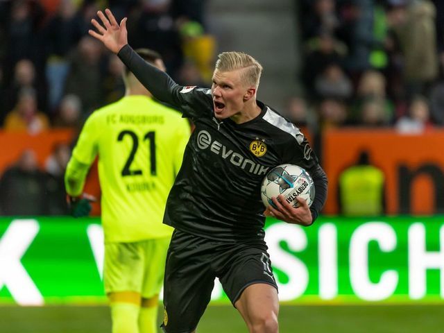 Watch Haaland Scores 20 Minute Hat Trick On Dortmund Debut Thescore Com