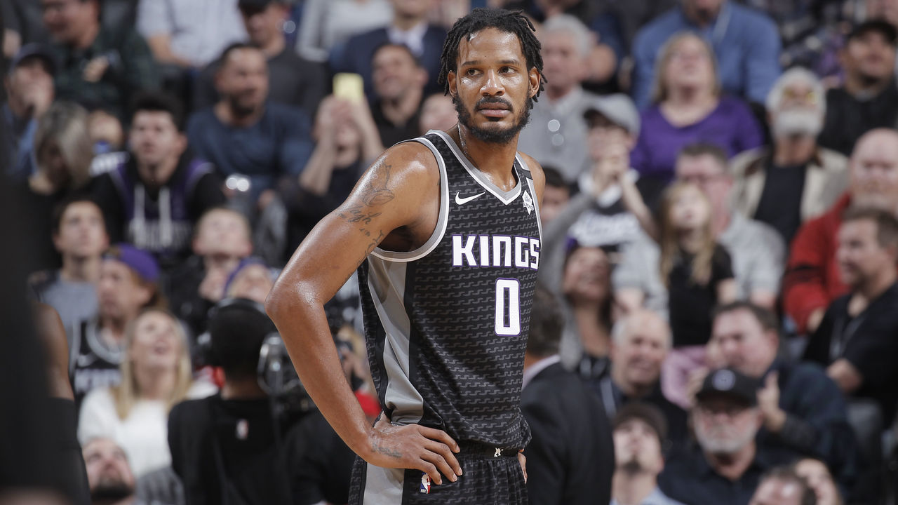 SACRAMENTO, CA - JANUARY 13: Trevor Ariza #0 of the Sacramento Kings looks on during the game against the Orlando Magic on January 13, 2020 at Golden 1 Center in Sacramento, California. NOTE TO USER: User expressly acknowledges and agrees that, by downloading and or using this photograph, User is consenting to the terms and conditions of the Getty Images Agreement. Mandatory Copyright Notice: Copyright 2020 NBAE