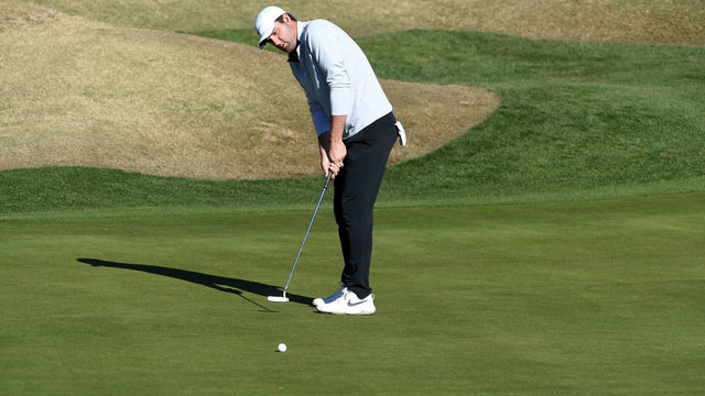 LA QUINTA, CALIFORNIA - JANUARY 18: Scottie Scheffler putts on the third hole during the third round of The American Express tournament at the Stadium Course at PGA West on January 18, 2020 in La Quinta, California.