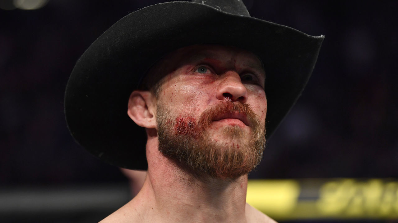 LAS VEGAS, NEVADA - JANUARY 18: Donald Cerrone stands in the octagon following his welterweight fight during the UFC 246 event at T-Mobile Arena on January 18, 2020 in Las Vegas, Nevada.