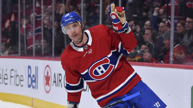 MONTREAL, QC - JANUARY 18: Ilya Kovalchuk #17 of the Montreal Canadiens celebrate after scoring a goal on the shootout against the Vegas Golden Knights in the NHL game at the Bell Centre on January 18, 2020 in Montreal, Quebec, Canada.