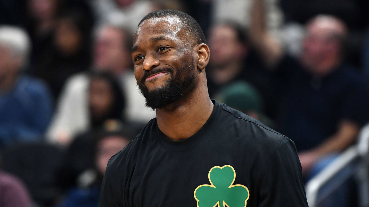 MILWAUKEE, WISCONSIN - JANUARY 16: Kemba Walker #8 of the Boston Celtics participates in warmups prior to a game against the Milwaukee Bucks at Fiserv Forum on January 16, 2020 in Milwaukee, Wisconsin.