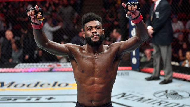 CHICAGO, IL - JUNE 08: Aljamain Sterling reacts after the conclusion of his bantamweight bout against Pedro Munhoz of Brazil during the UFC 238 event at the United Center on June 8, 2019 in Chicago, Illinois.