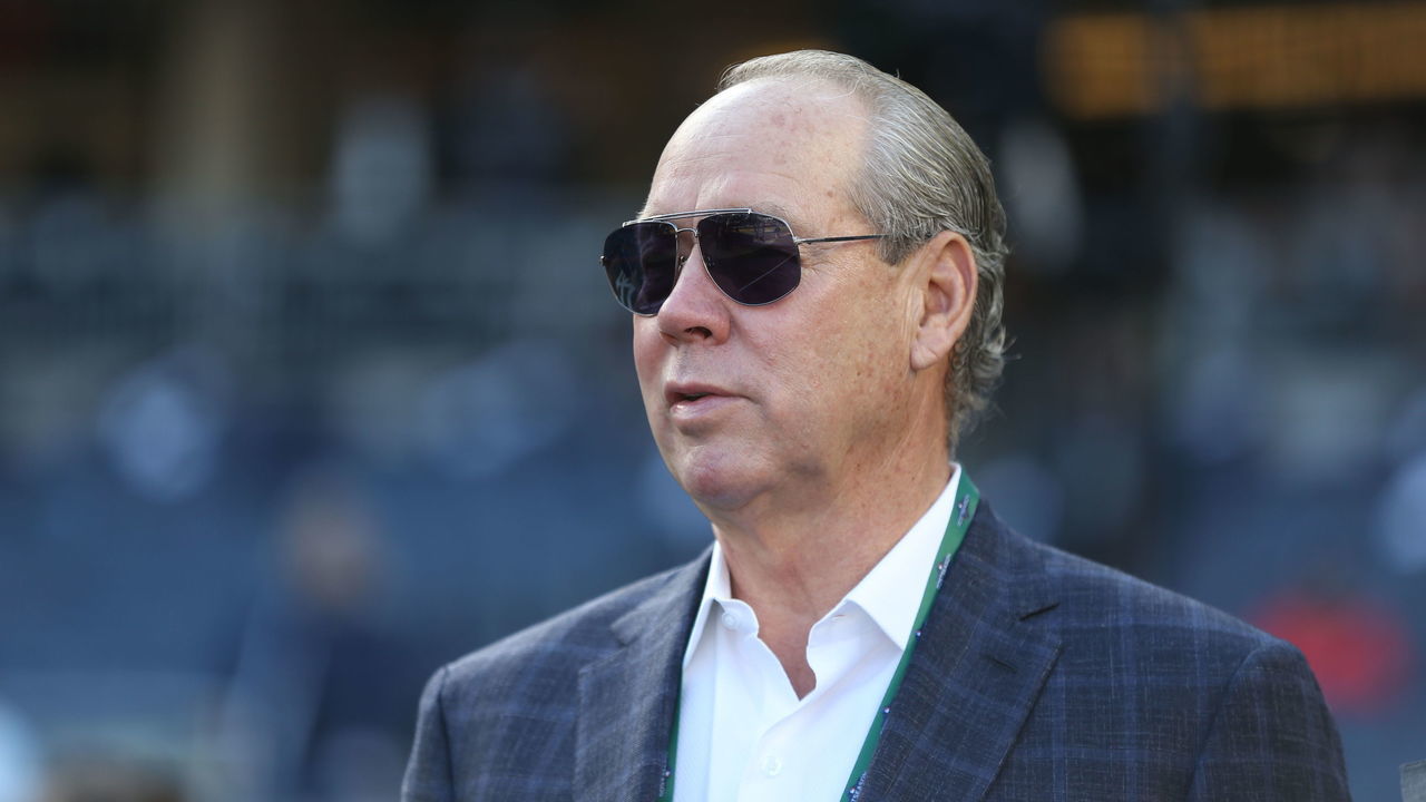 BRONX, NY - OCTOBER 15: Houston Astros owner Jim Crane looks on prior to Game 3 of the ALCS between the Houston Astros and the New York Yankees at Yankee Stadium on Tuesday, October 15, 2019 in the Bronx borough of New York City.