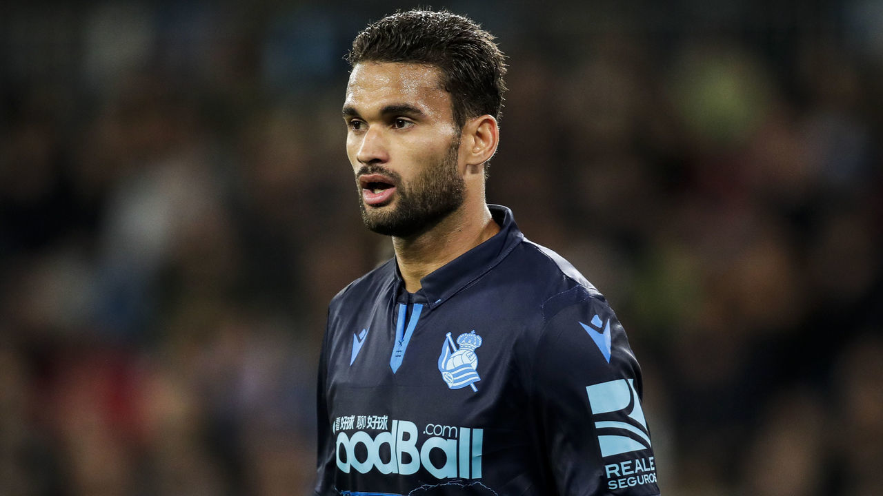 MADRID, SPAIN - NOVEMBER 23: Willian Jose of Real Sociedad during the La Liga Santander match between Real Madrid v Real Sociedad at the Santiago Bernabeu on November 23, 2019 in Madrid Spain
