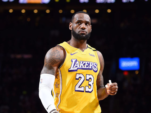 BOSTON, MA - JANUARY 20: LeBron James #23 of the Los Angeles Lakers looks on during the game against the Boston Celtics on January 20, 2020 at the TD Garden in Boston, Massachusetts. Mandatory Copyright Notice: Copyright 2020 NBAE