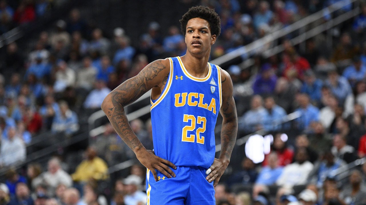 LAS VEGAS, NV - DECEMBER 21: UCLA Bruins forward Shareef O'Neal (22) looks on during the CBS Sports Classic between the UCLA Bruins and the North Carolina Tar Heels on December 21, 2019, at the T-Mobile Arena in Las Vegas, NV.