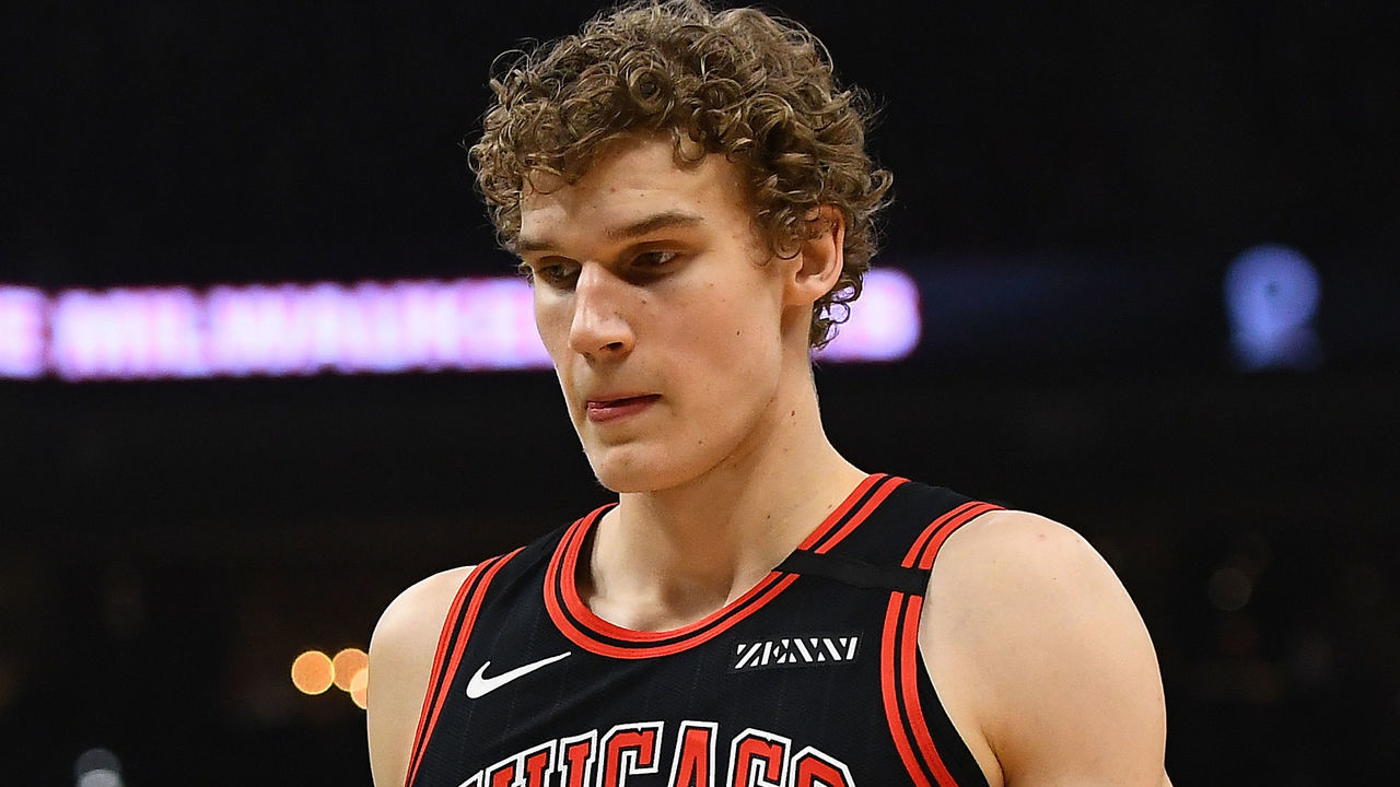 MILWAUKEE, WISCONSIN - JANUARY 20: Lauri Markkanen #24 of the Chicago Bulls waits for a free throw during a game against the Milwaukee Bucks at Fiserv Forum on January 20, 2020 in Milwaukee, Wisconsin.