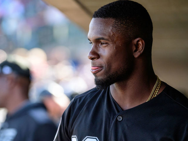 SCOTTSDALE, ARIZONA - FEBRUARY 25: Luis Robert #88 of the Chicago White Sox reacts in the dugout during the spring training game against the San Francisco Giants at Scottsdale Stadium on February 25, 2019 in Scottsdale, Arizona.