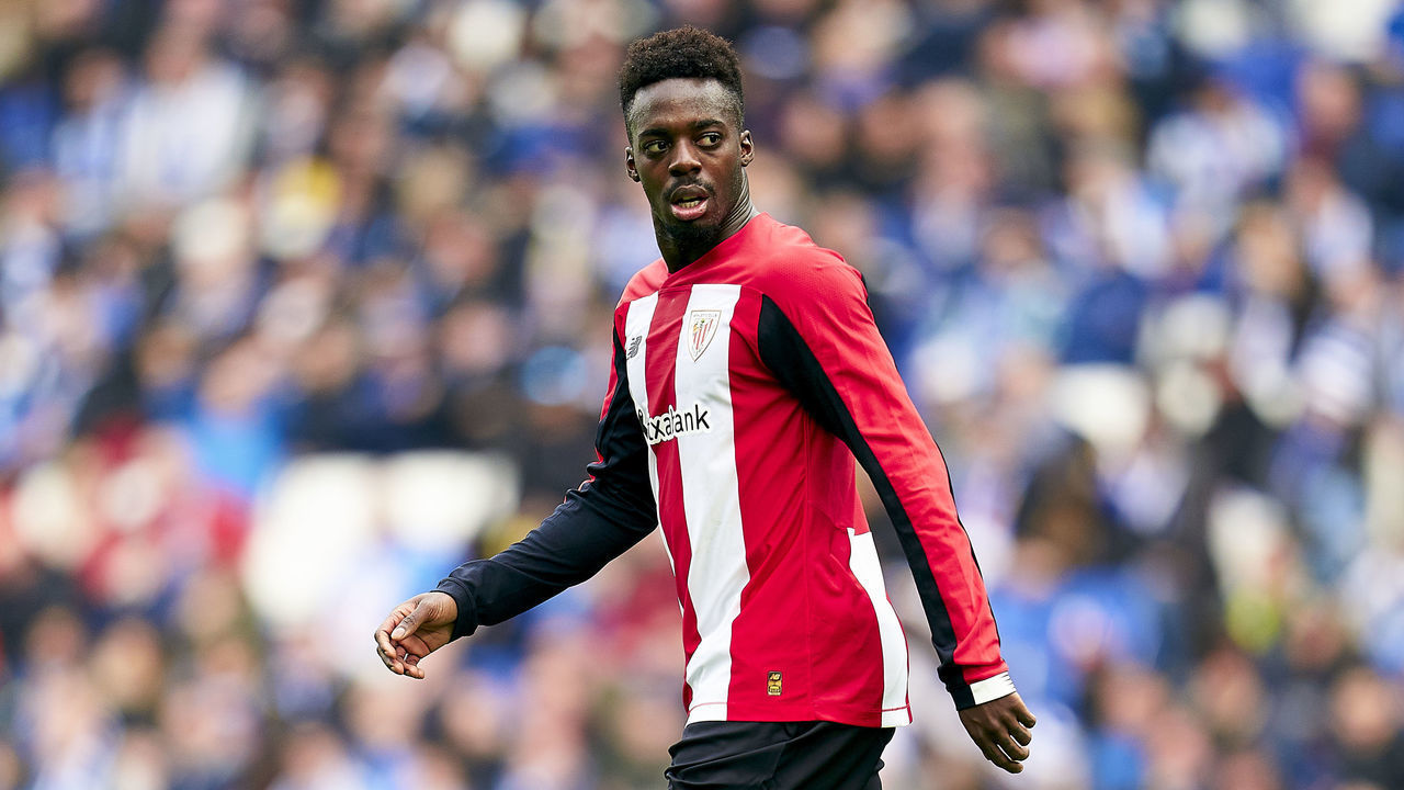 BARCELONA, SPAIN - JANUARY 25: Inaki Williams of Athletic Club looks on during the Liga match between RCD Espanyol and Athletic Club at RCDE Stadium on January 25, 2020 in Barcelona, Spain.