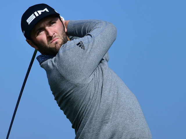 SAN DIEGO, CALIFORNIA - JANUARY 25: Jon Rahm of Spain plays his shot from the second tee during the third round of the Farmers Insurance Open at Torrey Pines South on January 25, 2020 in San Diego, California.