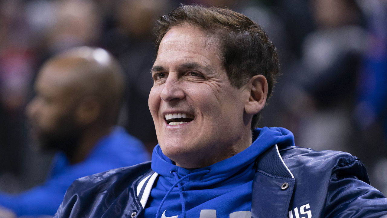 PHILADELPHIA, PA - DECEMBER 20: Owner Mark Cuban of the Dallas Mavericks reacts prior to the game against the Philadelphia 76ers at the Wells Fargo Center on December 20, 2019 in Philadelphia, Pennsylvania. NOTE TO USER: User expressly acknowledges and agrees that, by downloading and/or using this photograph, user is consenting to the terms and conditions of the Getty Images License Agreement.
