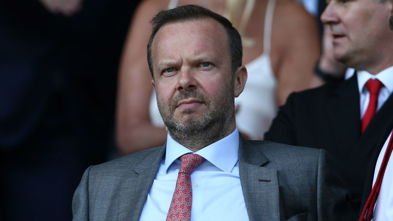 LIVERPOOL, ENGLAND - APRIL 21: Ed Woodward executive vice-chairman of Manchester United looks on prior to the Premier League match between Everton FC and Manchester United at Goodison Park on April 21, 2019 in Liverpool, United Kingdom.