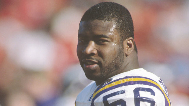 UNSPECIFIED - CIRCA 1989: Chris Doleman #56 of the Minnesota Vikings looks on during an NFL football game circa 1992. Doleman played for the Vikings from 1985-93 and in 1999.