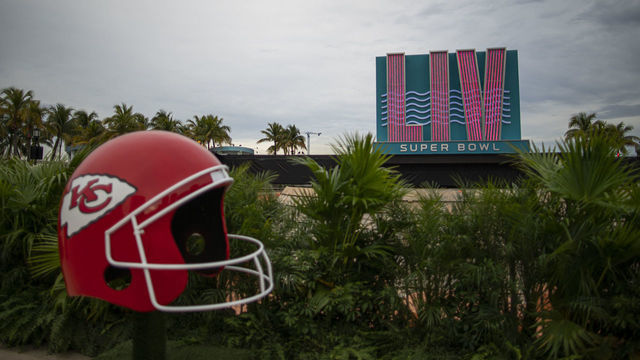 MIAMI, FL - JANUARY 27: Fans visit the Super Bowl XLIV Live on January 27, 2020 in Miami, USA. The Super Bowl XLIV will take place in the Hard Rock Stadium in Miami between the teams 49ers vs. Chiefs, and it will be played on Sunday, Feb. 2, 2020.