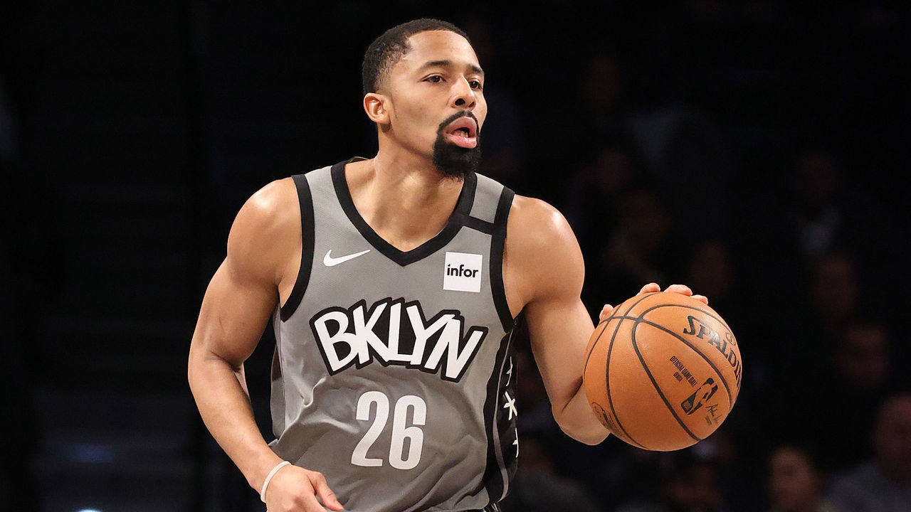 NEW YORK, NEW YORK - JANUARY 29: Spencer Dinwiddie #26 of the Brooklyn Nets in action against the Detroit Pistons during their game at Barclays Center on January 29, 2020 in New York City. NOTE TO USER: User expressly acknowledges and agrees that, by downloading and/or using this photograph, user is consenting to the terms and conditions of the Getty Images License Agreement.