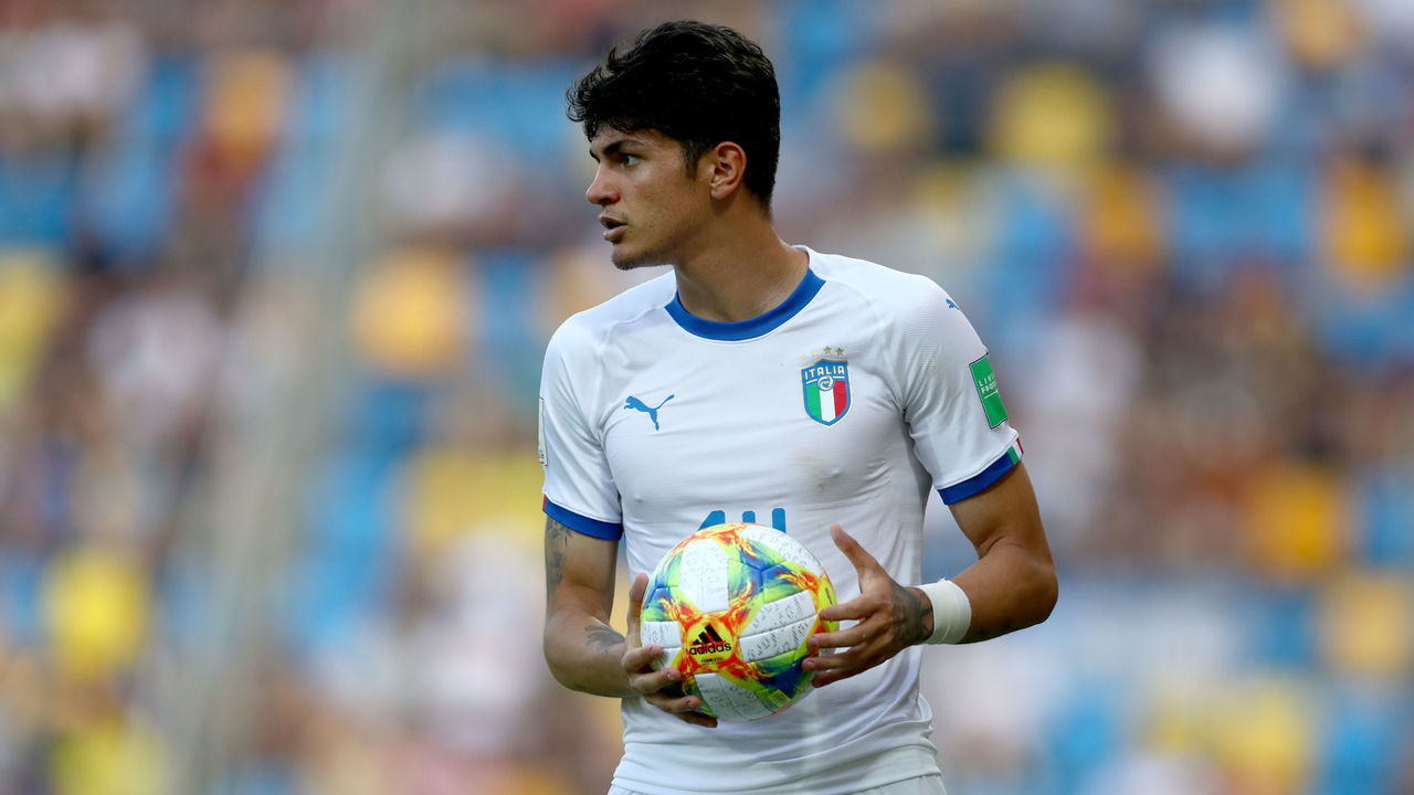 GDYNIA, POLAND - JUNE 11: Raoul Bellanova of Italy is seen during the 2019 FIFA U-20 World Cup Semi Final match between Ukraine and Italy at Gdynia Stadium on June 11, 2019 in Gdynia, Poland.