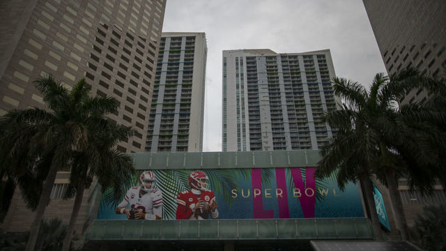 MIAMI, FL - JANUARY 27: Fans visit the Super Bowl XLIV Live on January 27, 2020 in Miami, USA. The Super Bowl XLIV will take place in the Hard Rock Stadium in Miami between the teams 49ers vs. Chiefs, and it will be played on Sunday, Feb. 2, 2020.