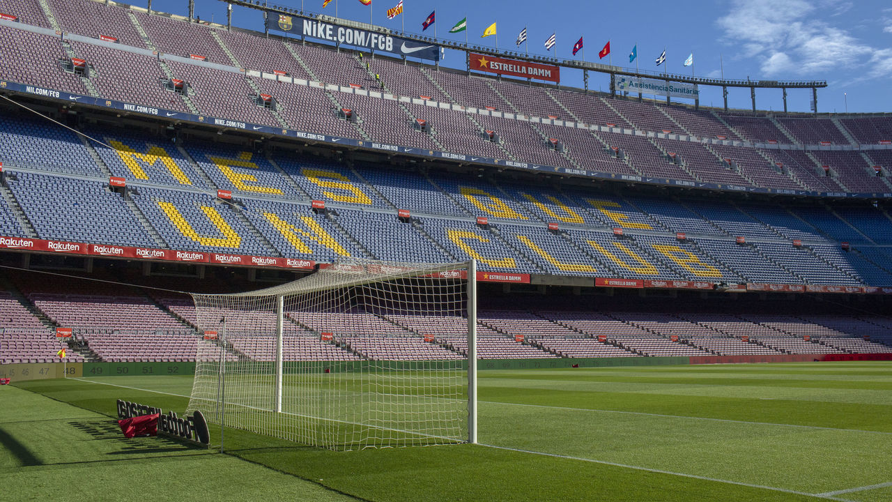 BARCELONA, SPAIN - December 21: A general interior view inside Nou Camp Stadium before the Barcelona V Alaves, La Liga regular season match at Estadio Camp Nou on December 21st 2019 in Barcelona, Spain.