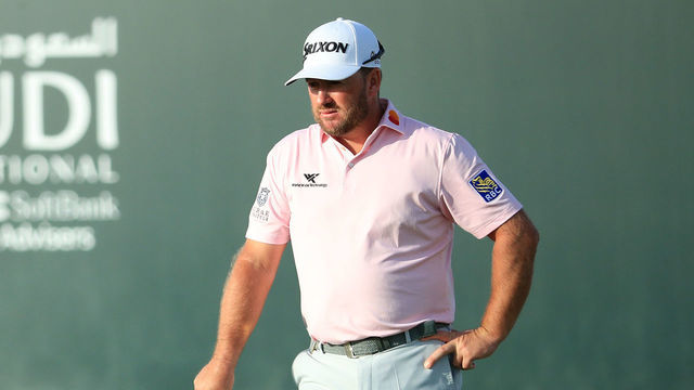 KING ABDULLAH ECONOMIC CITY, SAUDI ARABIA - FEBRUARY 01: Graeme McDowell of Northern Ireland is pictured on the 18th hole during Day Three of the Saudi International at Royal Greens Golf and Country Club on February 01, 2020 in King Abdullah Economic City , Saudi Arabia.