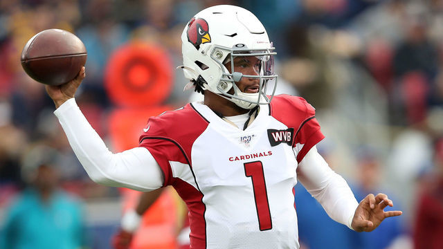 LOS ANGELES, CALIFORNIA - DECEMBER 29: Kyler Murray #1 of the Arizona Cardinals passes the ball during the second half of a game against the Los Angeles Rams at Los Angeles Memorial Coliseum on December 29, 2019 in Los Angeles, California.