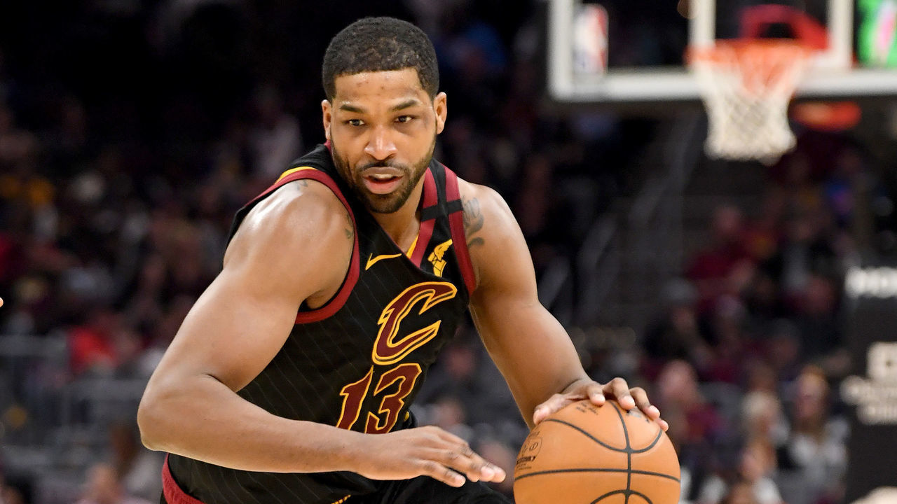 CLEVELAND, OHIO - FEBRUARY 01: Tristan Thompson #13 of the Cleveland Cavaliers drives to the basket during the second half against the Golden State Warriors at Rocket Mortgage Fieldhouse on February 01, 2020 in Cleveland, Ohio. The Warriors defeated the Cavaliers 131-112. NOTE TO USER: User expressly acknowledges and agrees that, by downloading and/or using this photograph, user is consenting to the terms and conditions of the Getty Images License Agreement.