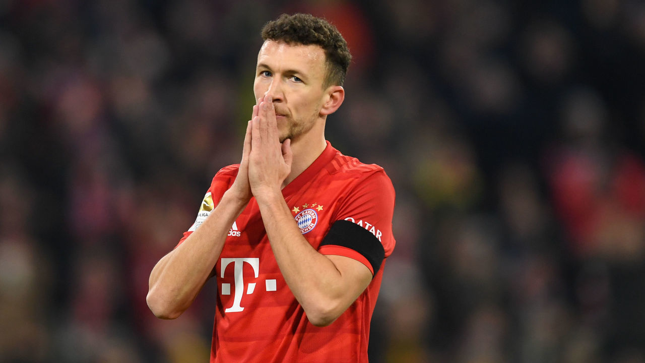 Bayern Munich's Croatian midfielder Ivan Perisic reacts during the German first division Bundesliga football match Bayern Munich v Schalke 04 in Munich on January 25, 2020.