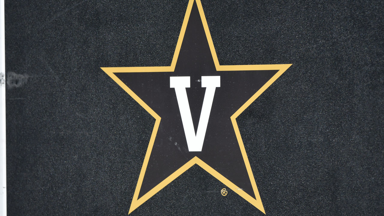 COLUMBIA, MO - NOVEMBER 12: A Vanderbilt Commodores logo is seen on a equipment trunk during a game against the Missouri Tigers at Memorial Stadium on November 12, 2016 in Columbia, Missouri.