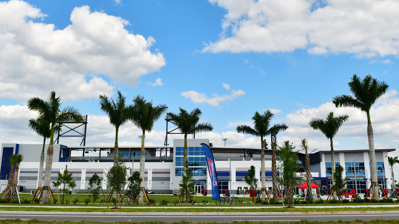 NORTH PORT, FLORIDA - MARCH 24: A general view outside of CoolToday Park during a Grapefruit league spring training game against the Atlanta Braves and Tampa Bay Rays on March 24, 2019 in North Port, Florida.