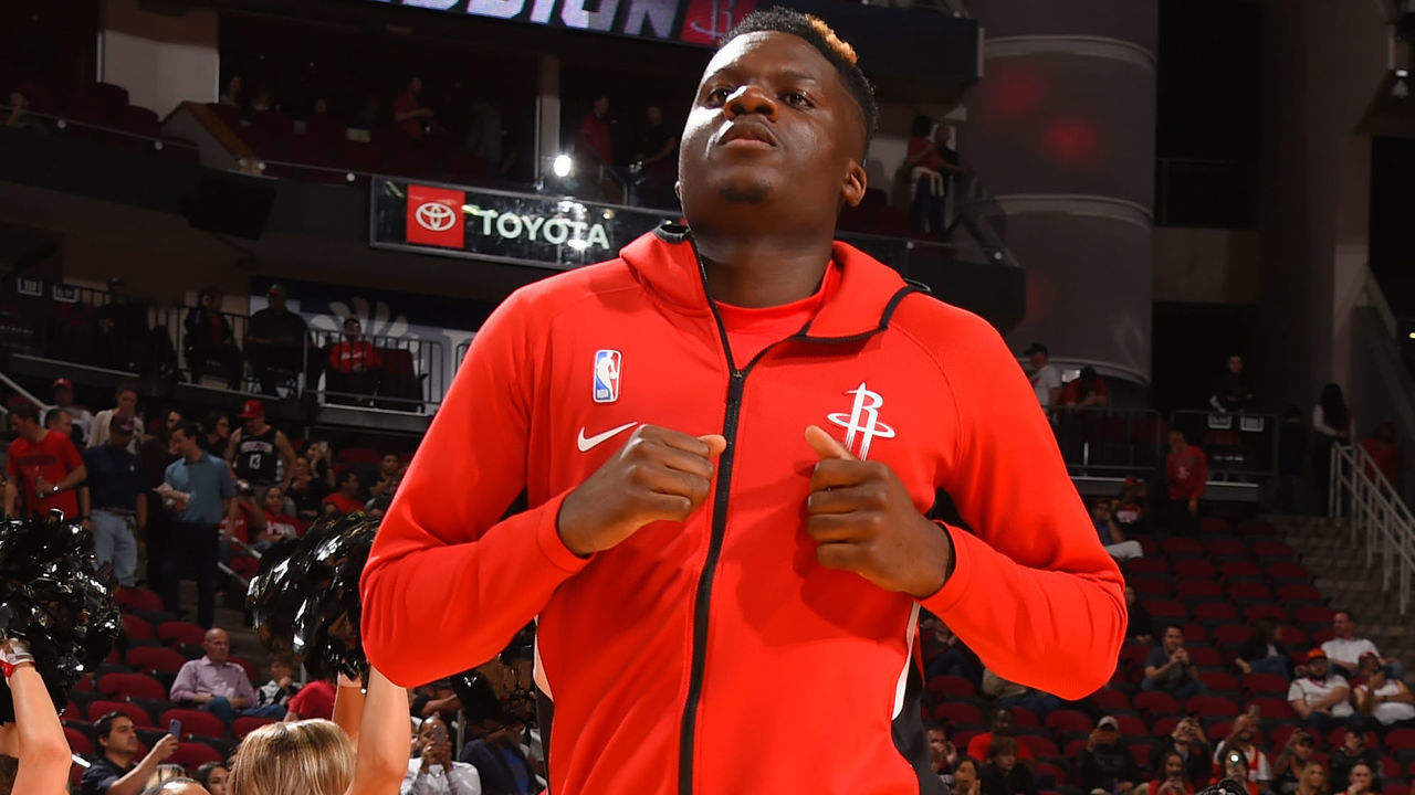 HOUSTON, TX - JANUARY 15: Clint Capela #15 of the Houston Rockets works out prior to a game against the Portland Trail Blazers on January 15, 2020 at the Toyota Center in Houston, Texas. Mandatory Copyright Notice: Copyright 2020 NBAE