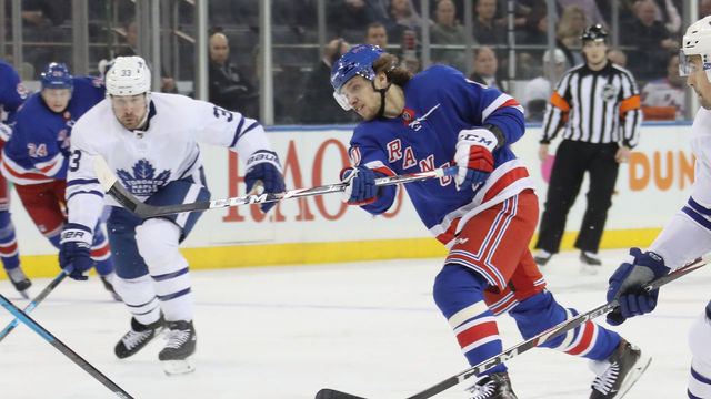 NEW YORK, NEW YORK - DECEMBER 20: Artemi Panarin #10 of the New York Rangers skates against the Toronto Maple Leafs at Madison Square Garden on December 20, 2019 in New York City. The Maple Leafs defeated the Rangers 6-3.