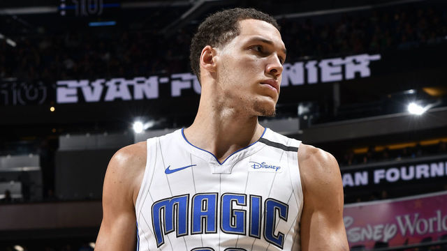 ORLANDO, FL - JANUARY 24: Aaron Gordon #00 of the Orlando Magic looks on during the game against the Boston Celtics on January 24, 2020 at Amway Center in Orlando, Florida. Mandatory Copyright Notice: Copyright 2020 NBAE