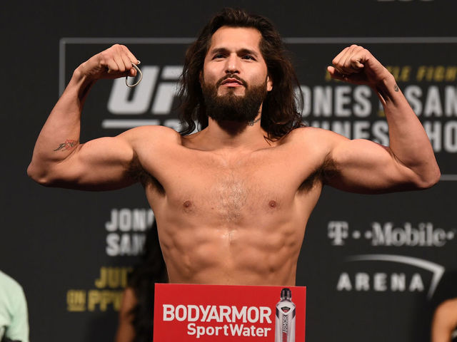 LAS VEGAS, NEVADA - JULY 05: Jorge Masvidal poses on the scale during the UFC 235 weigh-in at T-Mobile Arena on July 5, 2019 in Las Vegas, Nevada.