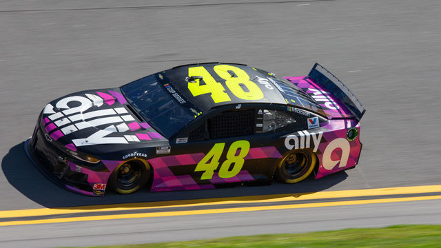 DAYTONA, FL - FEBRUARY 08: Jimmie Johnson, driver of the #48 Hendrick Motorsports Ally Chevrolet Camaro, during practice for the Busch Clash at DAYTONA on February 8, 2020 at Daytona International Speedway in Daytona Beach, Fl.