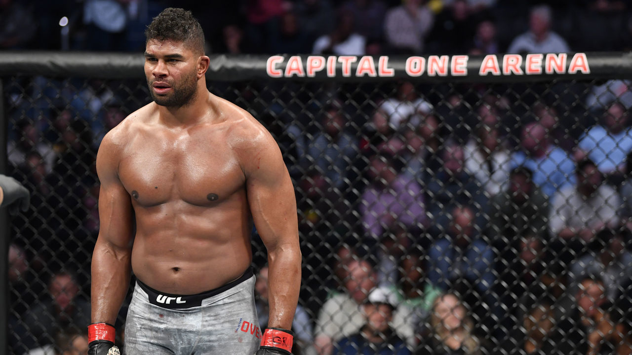 WASHINGTON, DC - DECEMBER 07: Alistair Overeem of Netherlands stands in his corner between rounds of his heavyweight bout against Jairzinho Rozenstruik of Suriname during the UFC Fight Night event at Capital One Arena on December 07, 2019 in Washington, DC.