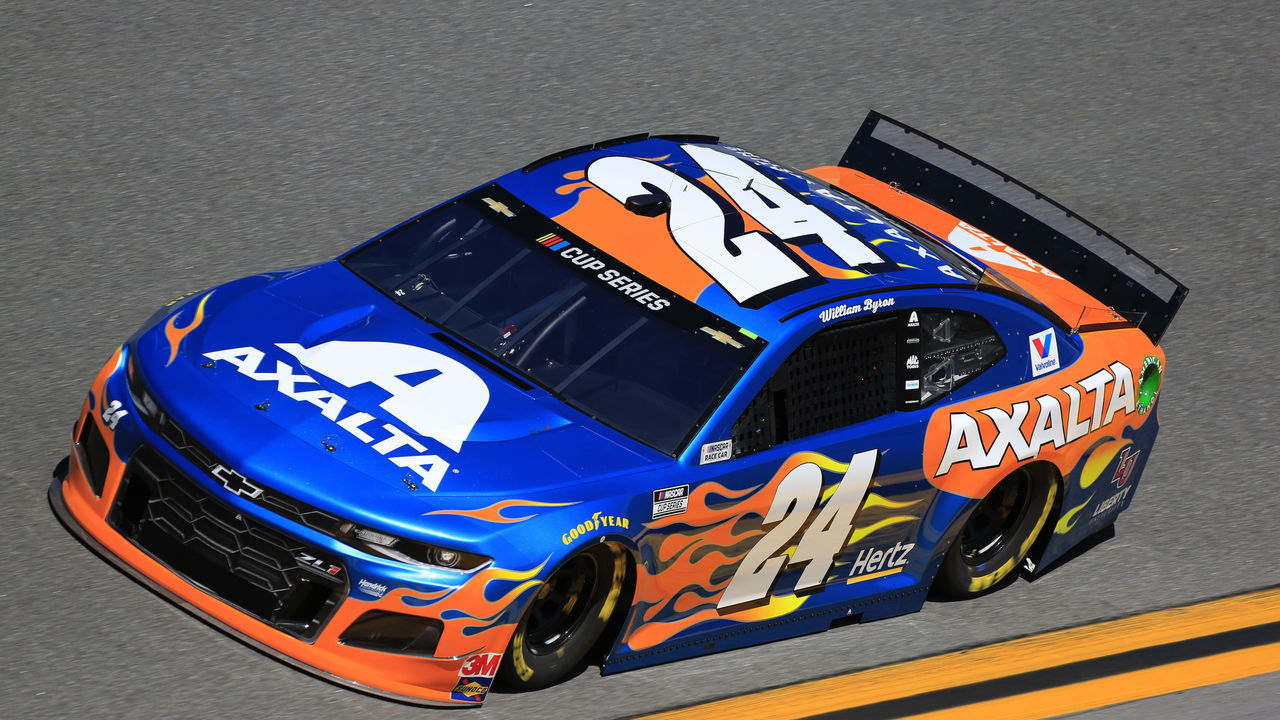DAYTONA, FL - FEBRUARY 8: William Byron, Hendrick Motorsports, Chevrolet Camaro Axalta Color of the Year (24) during practice for the Daytona 500 on February 8, 2020 at Daytona International Speedway in Daytona Beach, Florida