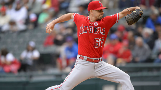 CHICAGO - SEPTEMBER 08: Taylor Cole #67 of the Los Angeles Angels pitches against the Chicago White Sox on September 8, 2019 at Guaranteed Rate Field in Chicago, Illinois.
