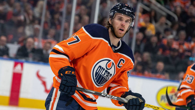 EDMONTON, AB - FEBRUARY 08: Edmonton Oilers Center Connor McDavid (97) in action during the Edmonton Oilers game versus the Nashville Predators on February 08, 2020 at Rogers Place in Edmonton, AB.