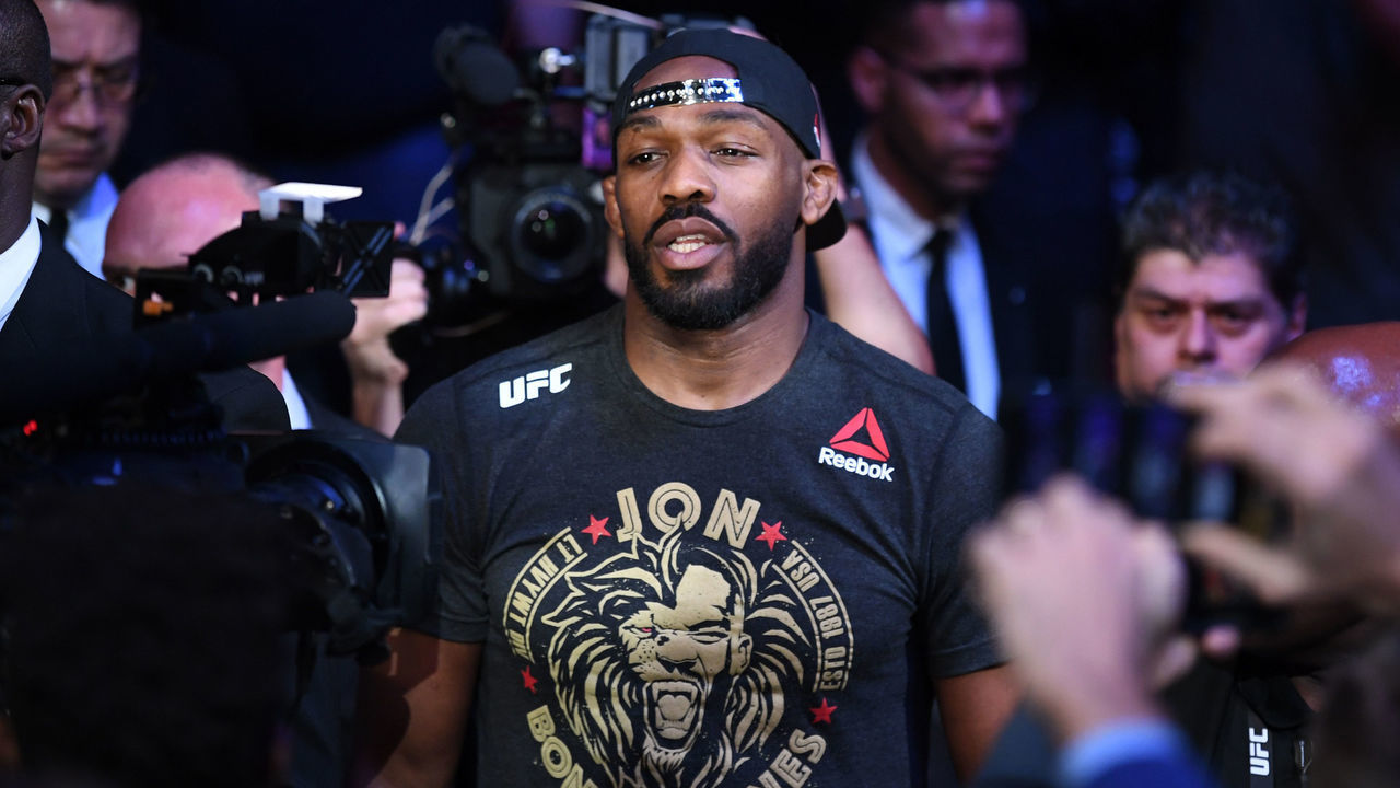 HOUSTON, TEXAS - FEBRUARY 08: Jon Jones walks to the octagon prior to his light heavyweight championship bout during the UFC 247 event at Toyota Center on February 08, 2020 in Houston, Texas.